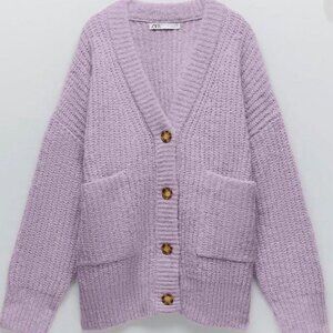 Zara Chunky Knit Oversized Cardigan